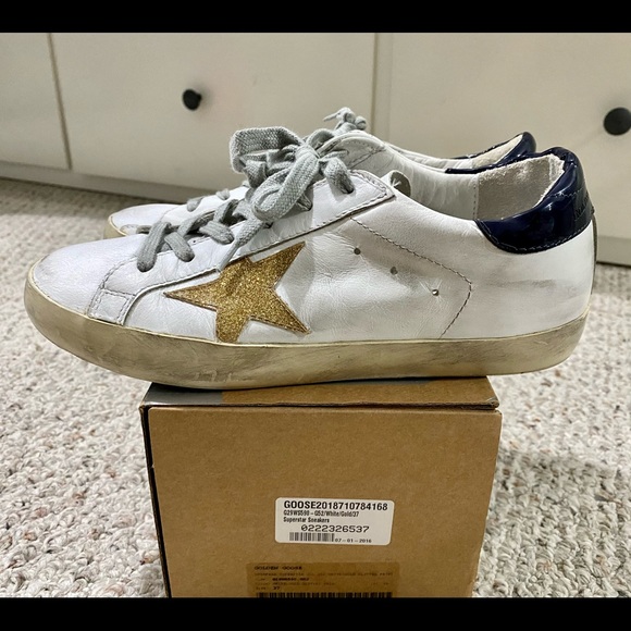 Golden Goose Shoes - Golden Goose Superstar Sneakers White/Gold 37